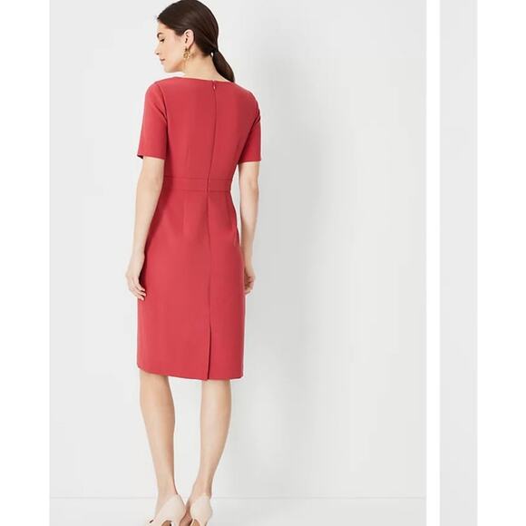 Ann Taylor Red Square Neck Dress - Picture 2 of 12